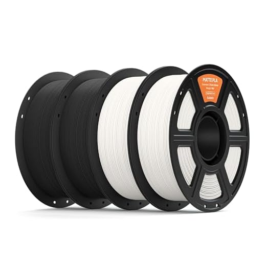 ELEGOO Matte PLA Filament 1.75mm Black & White 4KG, 3D Printer Filament High Precision, 4pcs 1kg Spool (2.2lbs) Fits for Most FDM 3D Printers