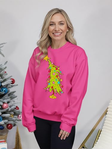 Christmas Sweatshirts for Women Funny Christmas Tree Xmas Cute Graphic Long Sleeve Shirt