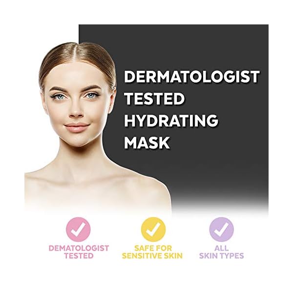 Face-Masks-Skincare-Facial-Mask-with-Collagen-Hyaluronic-Acid-for-Glowing-Skin-Dermatologist-Tested-Charcoal-Face-Mask-for-Moisturizing-Brightening-8-Sheet-Masks Viva Naturals Charcoal Face Mask Set (8 Pack) - Collagen & Hyaluronic Acid Face Mask for Skin Care - Moisturize and Brighten with 4 Varieties of Facial Sheet Mask