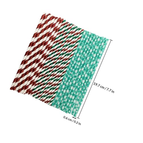 Pitillos de papel navideños Luxshiny 150 piezas miniatura 2