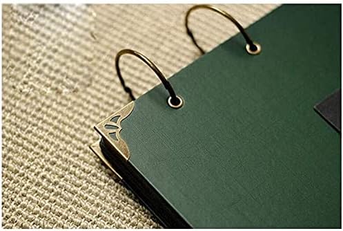 特大グリーンアルバム DIY ペースト、28枚のブラックカードページ、旅行、カップル、卒業祝い、新年の贈り物に最適