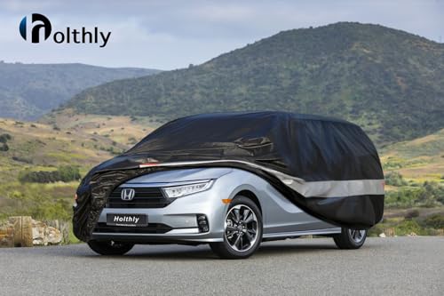 Image of 10 Layers Car Cover Custom Fit for Honda Odyssey (1999-2024),Waterproof All Weather for Automobiles, Outdoor Full Cover Sun UV Rain Protection.Black