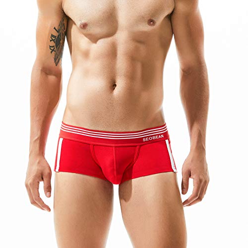 Image of PANTEASY Sexy Menswear Side Stripe Print Design Stretchable Short Length Brief.