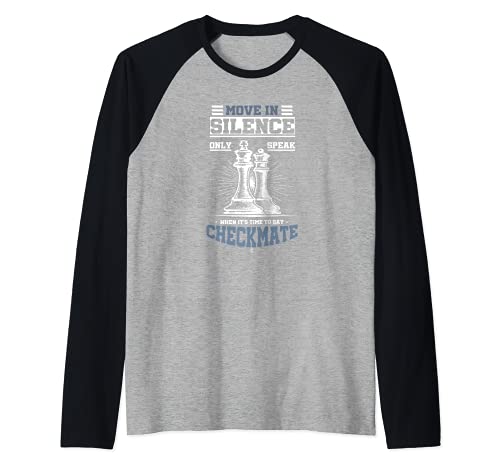 Chess Player Awesome Checkmate Board Game Strategy Raglan Baseball Tee, Black