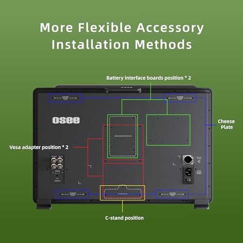 Image of osee Mega 22S 22inch Ultra Bright HDR Field Production Monitor VMKit with Sunhood Battery Plate Cstand Adapter Custom Foam Mold