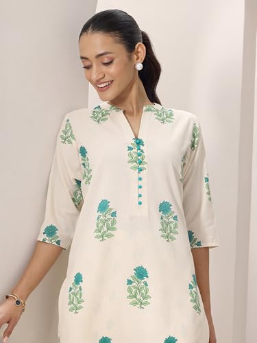 Image of Libas Printed Cotton Straight Kurta with Trouser