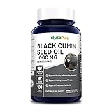 Black Seed Oil 1,000 mg per caps 180 Softgel Capsules (Non-GMO & Vegetarian) Cold-Pressed Nigella Sativa Producing Pure Black Cumin Seed Oil- 500 mg per caps