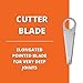 Fein Elongated Pointed Cutter Blade for Precision Work - Durable and Precise for Deep Joint Removal, Smooth, Clean Cuts on MultiMaster Tools, 5-Pack - 63903116011
