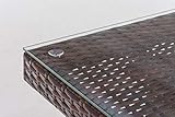 CLP Polyrattan-Gartentisch “FISOLO” Tischplatte aus Glas - 5