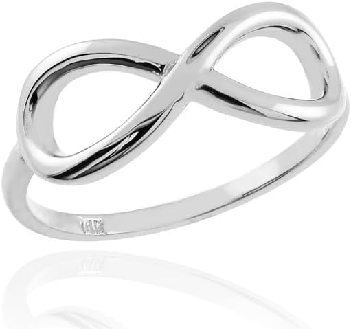 Classic Infinity Fine Ring Real Solid 10K Gold