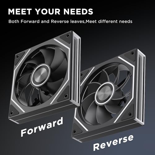 Image of Jungle Leopard Prism4RS Ultra 120mm PC ARGB Computer Case Fans|Infinity Mirror|Daisy-Chain|4 PIN PWM 1850RPM(Black Reverse 3 Pack)