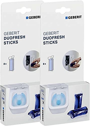 Geberit Duofresh Sticks - WC Toilettensteine - Frischer Duft und hygienische Sauberkeit - Blau - 16st - WC reiniger - Reinigungsmittel - Toilette tabs