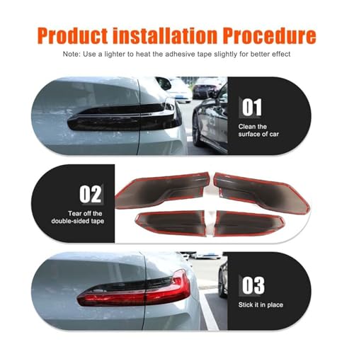 Cubierta de luz trasera de plástico ABS premium para serie BMW X4 3