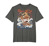 great ramen of kanagawa cibo giapponese mostro kaiju ramen maglietta