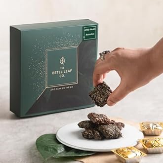 THE BETEL LEAF CO. Dry Arid Paan - Assorted Combo Of Choco Hazelnut, Strawberry And Vanilla Flavours | Mukhwas | Mouth Freshener | Digestive | Pack Of 6 Paans, 130 grams