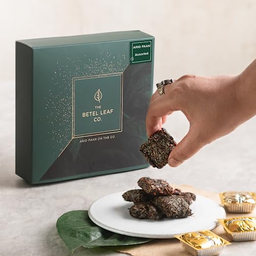 THE BETEL LEAF CO. Dry Arid Paan - Assorted Combo Of Choco Hazelnut, Strawberry And Vanilla Flavours | Mukhwas | Mouth Freshener | Digestive | Pack Of 6 Paans, 130 grams