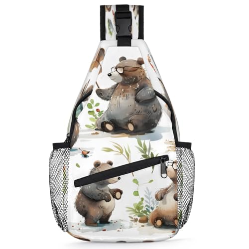 Bolso Sling Unisex para Mujeres y Hombres para Viaje y Senderismo