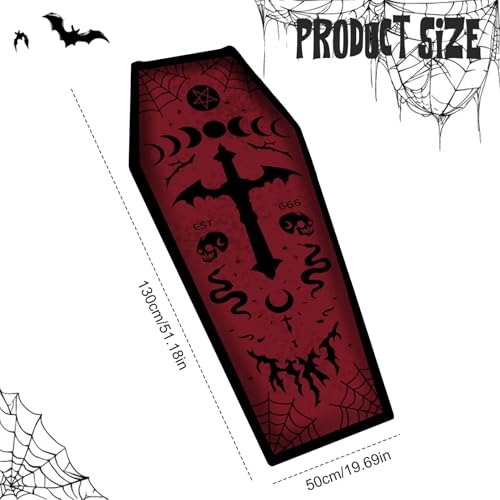 Tapis de bain gothique en cercueil pour une décoration d'horreur d'Halloween unique - 3
