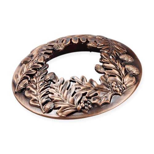 ZCLGOOD 3.74 Inch Candle Topper, Red Bronze Zinc Alloy Candle Toppers Cover for Jar Candles Scented Candles, Decorative Jar Lid Shade Sleeves to Help Burn Evenly