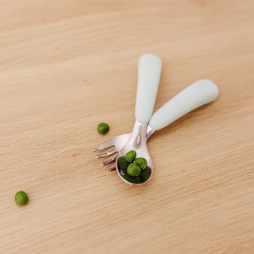 OXO Tot On-The-Go Fork and Spoon Set, Opal - image 2