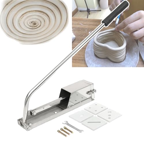 Extrudeuse d'argile mécanique inox à 4 matrices interchangeables - 2