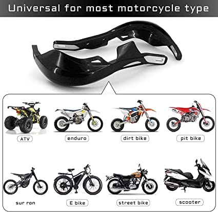 Ustpo Dirt Bike Hand Guards Handguards Motorcycle Aluminum Hand Guards Universal For 7/8" 22Mm And 1 1/8" 28Mm Brush Bar For Off Road Atv Motocross Dirt Bike Enduro - Black #TOP4