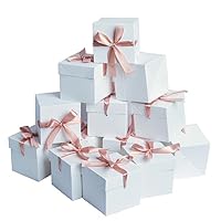 Set De 4 Mini-boites Carrées En Carton Blanc, Tailles Assorties - 10 Doigts