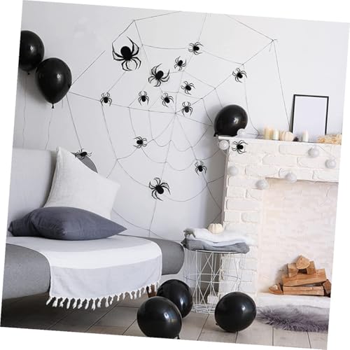 Hemobllo 12pcs 3D Halloween Spider Wall Stickers Set, Black Spider Decorative Decals for Indoor Party and Window, Halloween Wall Decorations for Home and Event