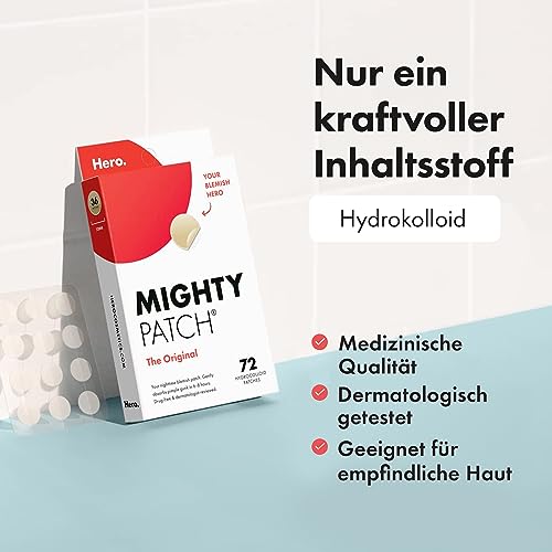 Hero Mighty Patch Original, Hydrokolloid Pickelpflaster, 36 Stück – Ansicht 5