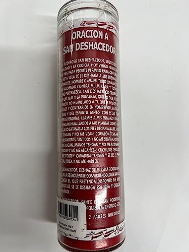 Saint Deshacedor (San Descacedor) Unscented 1 Color Pillar Candle in Glass