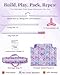 BABESIDE Baby Doll Crib Set for 18 Inch Dolls, Foldable Baby Doll Bed Playpen Toy Crib with Storage Bag for Reborn Baby Doll Accessories, Purple Babydoll Pack and Play