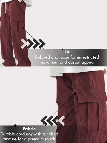 Image of GRECIILOOKS Cargo Joggers for Men - Cotton Loose Fit Utility Pants with 4 Pockets | Durable Outdoor & Hiking Trousers (Available in Plus Size)