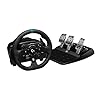 Logitech G923 Racing Wheel and Pedals for Xbox Series X|S, Xbox One and PC featuring TRUEFORCE up to 1000 Hz Force Feedback, Responsive Pedal, Dual Clutch Launch Control, and Genuine Leather Wheel Cover