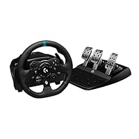 Logitech G923 Racing Wheel and Pedals for Xbox Series X, S, Xbox One and PC featuring TRUEFORCE Feedback, Responsive Pedal, Dual Clutch Launch Control, and Genuine Leather Steering Wheel Cover
