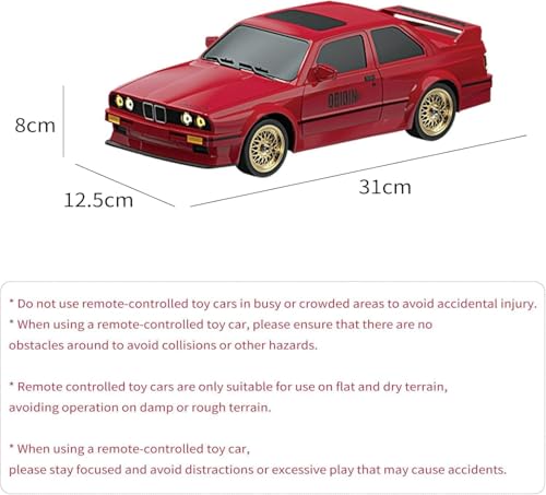 Image of Remote Controlled Car 1 /16 Scale RC Drift Car 2.4GHz 4WD High Speed 30+km /h Classic Vehicle with LED Lights Drifting Tires Racing Vehicle Toys Gifts for Adults Boys, Batteries Multicolor