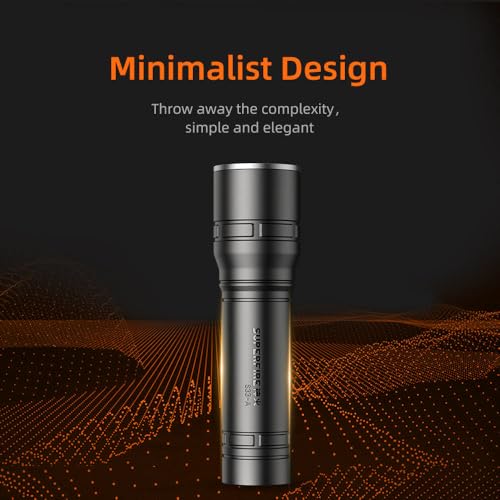 Image of SUPERFIRE Rechargeable LED Flashlight Portable Pocket Torch with USB Charging 4 Light Modes Long Beam Distance Compact Lightweight Waterproof Torch for Camping Emergency & Outdoor