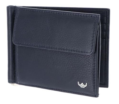 Pince à billets Golden Head Capri cuir bleu anti-RFID : fini les poches déformées et le vol