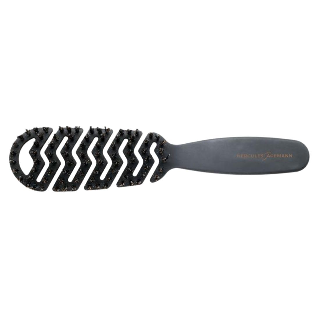 Hercules Sägemann 2560 Beauty Star Haarkamm - Naturkautschuk Mit Strähnenzahnung (extra Grob + Fein), 7 Zoll, Griffverstärkt