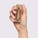 Tweezerman Mini ukośna pęseta vintage różowa z etui - pęseta do brwi dla mężczyzn i kobiet