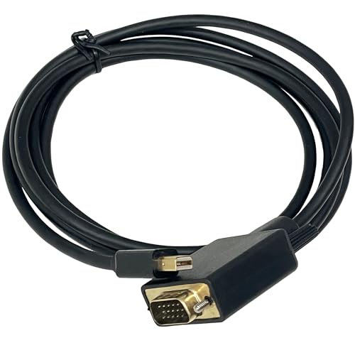 OPAX51 Cable Mini DisplayPort a VGA, Adaptador Conversor Convertidor de Mini DisplayPort a VGA de 1,8 m com patible con la mayoría de portátiles a monitor y proyector