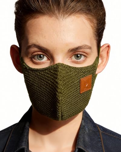 Image of BBN Warm Wool Face Mask: Adjustable Washable Cover - Reusable Windproof Protection for Winter Commuting Outdoors