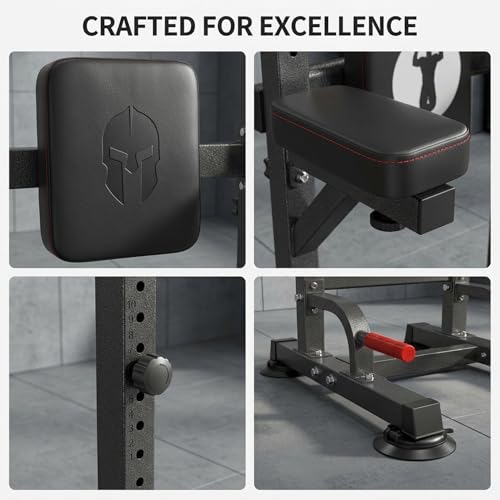 Image of Power Tower Pull Up Bar Dip Station, Free Standing Pull Up Rack Dip Station for Home Gym, 10-Level Adjustable Height Pull Up Bar Stand Dip Bar Strength Training Workout Equipment