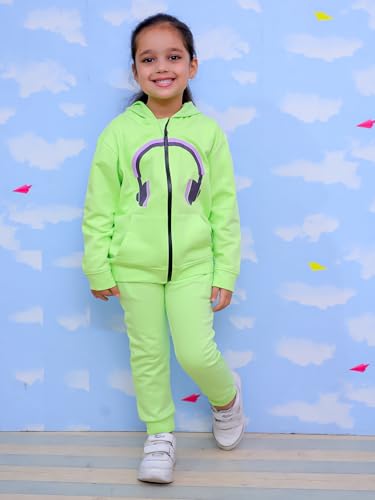 Image of The Mom Store Kids Sweatshirt With Joggers Set| Cotton With French Terry | Cute Prints | Warm | For Boys & Girls | Trendy Winter Sets For Kids | Hoodie And Sweatpant Set