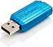 Produktbild Verbatim PinStripe USB-Stick 64GB, USB 2.0, USB Speicherstick, für Laptop Notebook Ultrabook TV Autoradio, USB 2.0 Stick, Datenstick mit Schiebemechanismus, Carribean Blue