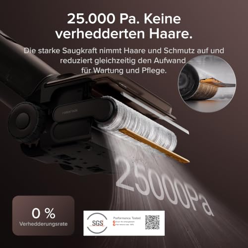 roborock F25 Pro Turbo Nass Trockensauger, 25.000 Pa, 60 Min Laufzeit – Ansicht 3