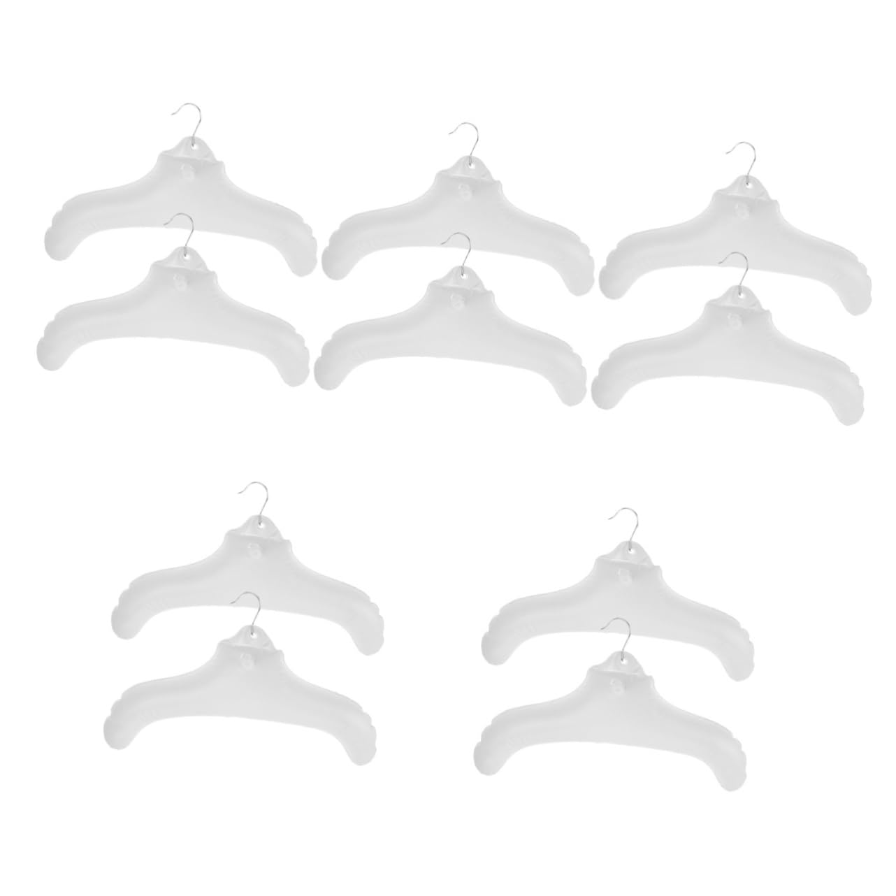 PRETYZOOM 10 Pezzi Gruccia Gonfiabile Grucce Per Maglioni Grucce Gonfiabili Stendibiancheria Appendiabiti Da Viaggio Da Viaggio Per Crociera Per Camicie Pvc Silver