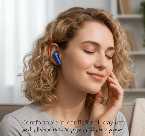 Image of Original Buds 2R for OnePlus Nord Wireless Earphones Equipped Mic 12.4mm Drivers Noise Reduction Long Battery 38Hr Deep Bass Fast Pair Clear Call Lightweight in-Ear Type C Charging (Blue)