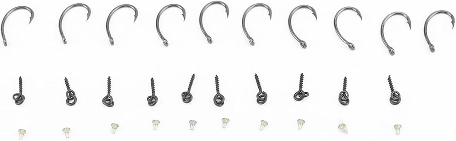 Korda Tackle, 30Pcs Set Carp Fishing Rig Hook Bait Stoppers Bait Screws Terminal Tackle