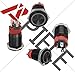 APIELE 16mm Latching Push Button Switch 12V DC On Off Black Shell with LED Angel Eye Head for 0.63