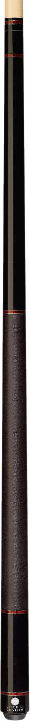 LUCASICustom Mystic Black Pool Cue with Slim Cocobola Bands